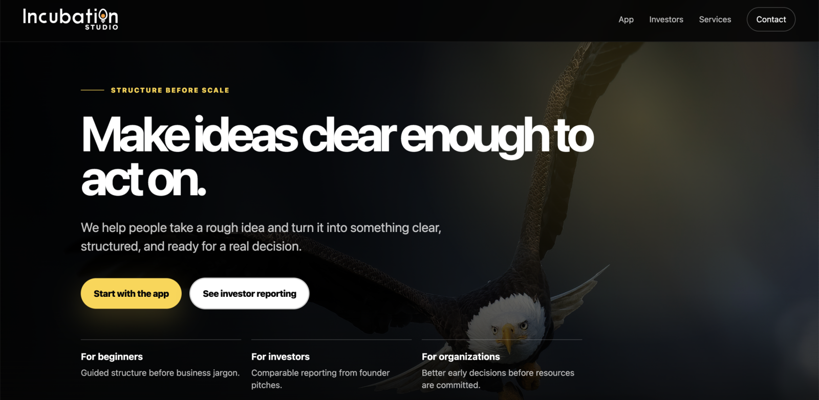 IncubationStudio web development by ByticsLab