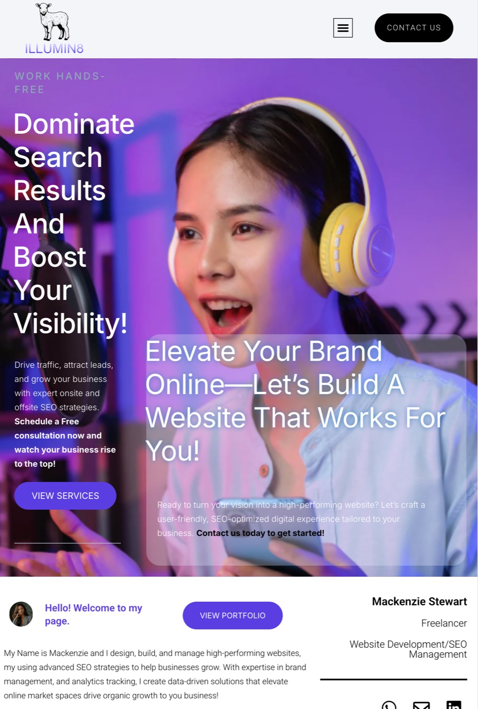 illumin8 marketing llc website built by Bytics Lab